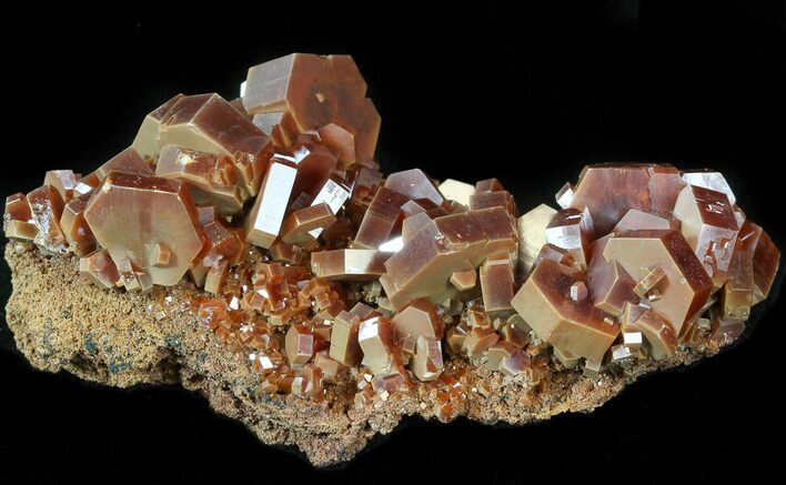 Lustrous Red Vanadinite Crystals on Matrix - Morocco #42209